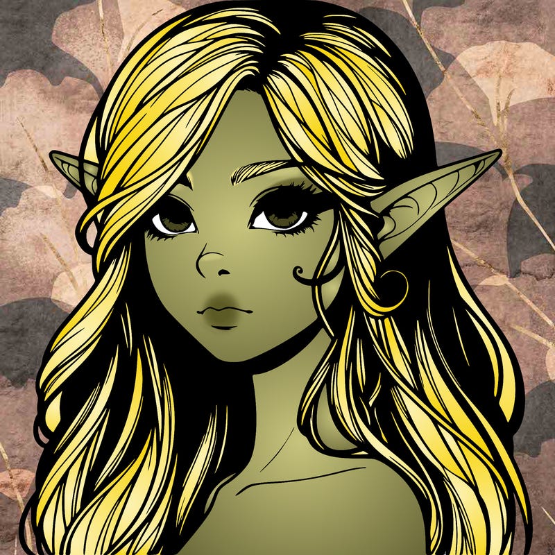 elf girl realistic dark fantasy