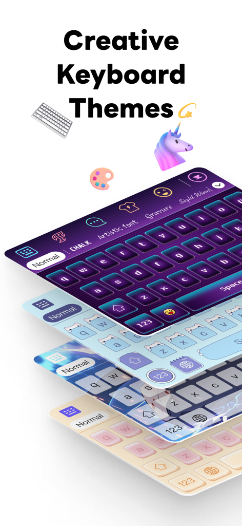 Varios temas de teclado y fuentes elegantes para la personalización del móvil