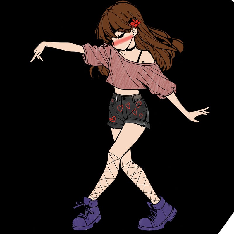 realistic girl danceing