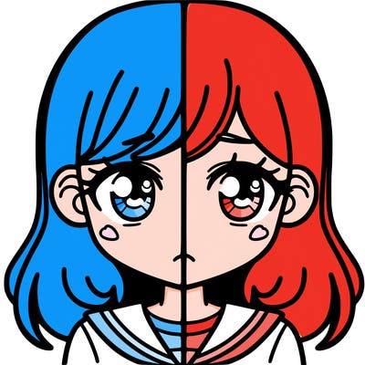 a split of a girl