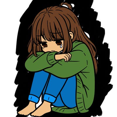 depressed girl