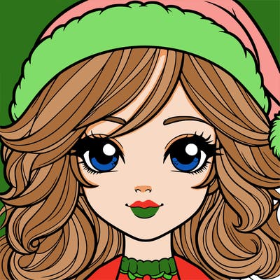 realistic christmas girl