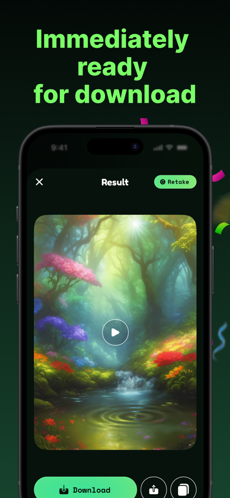 Soraway Watermark Remover AI - Interfaz de la aplicación mostrando un video de Sora procesado sin marcas de agua listo para ser descargado