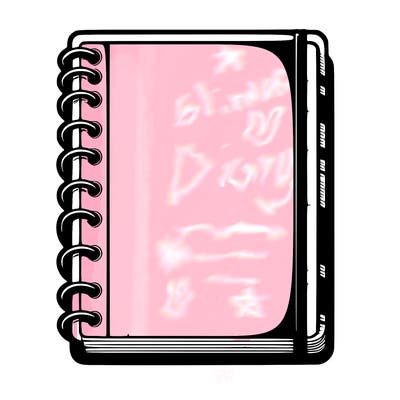 blank, realistic notebook