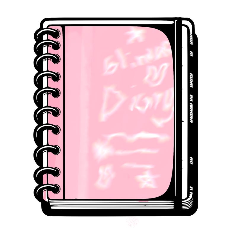 blank, realistic notebook