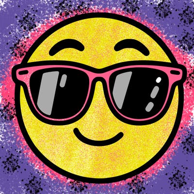 emoji with sunglasses