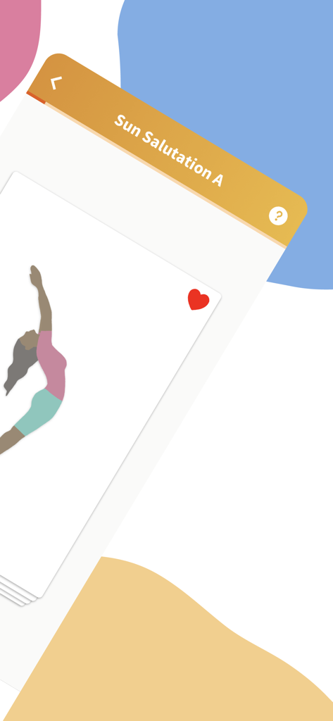 Hey Asana - Illustration of a yoga pose for Sun Salutation A in the Hey Asana app