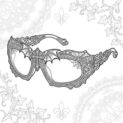 Dive into a world of dark elegance with our Gothic Sports Eyewear coloring page. This intricate design blends athletic gear with mystical motifs, perfect for a unique coloring challenge.