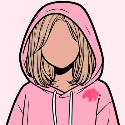 a faceless girl in a hoddie
