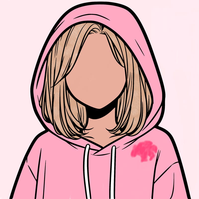 a faceless girl in a hoddie