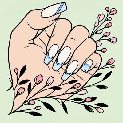 nails with french tip