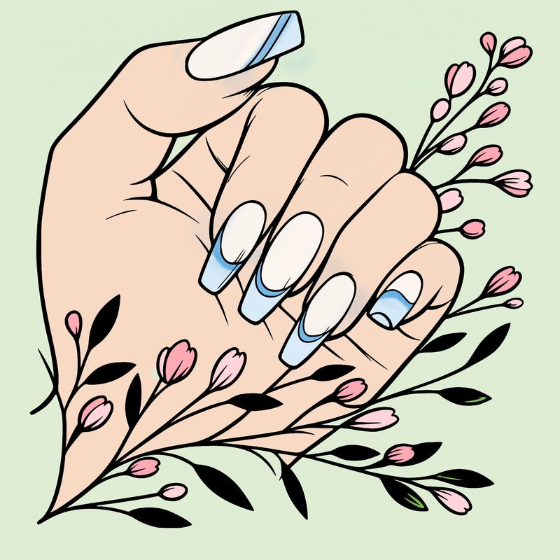 nails with french tip