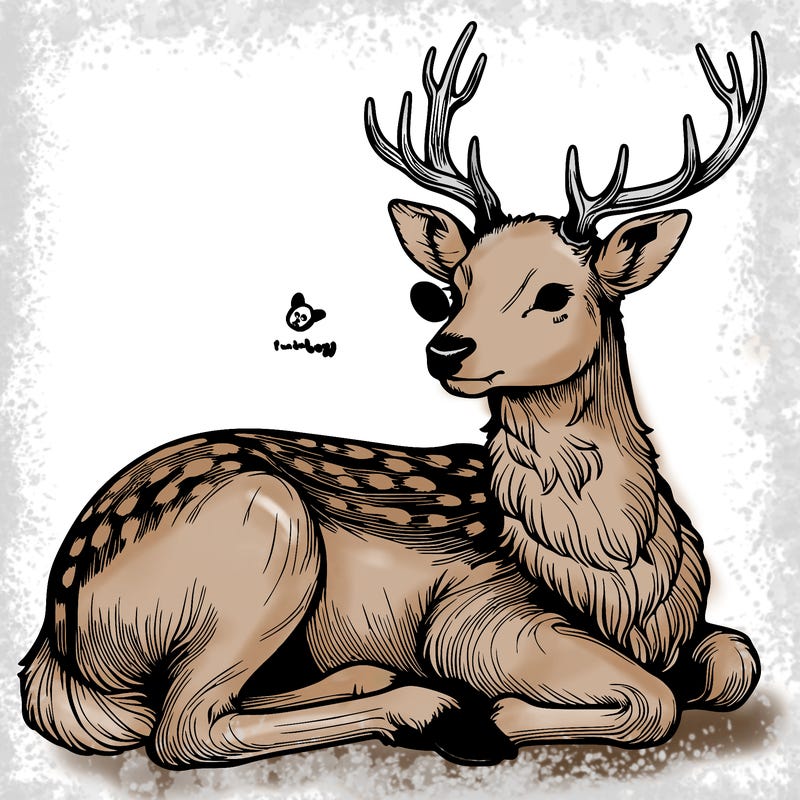 realistic deer with antlers