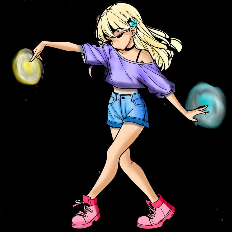 realistic girl danceing