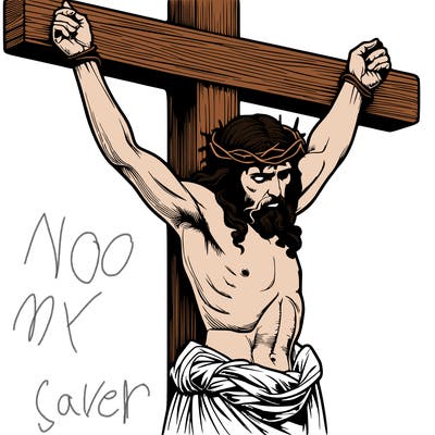 jesus realistic on the cross