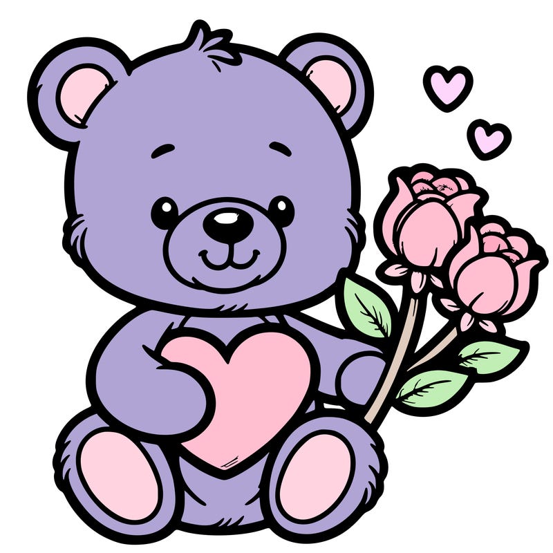 teddy bear a holding heart