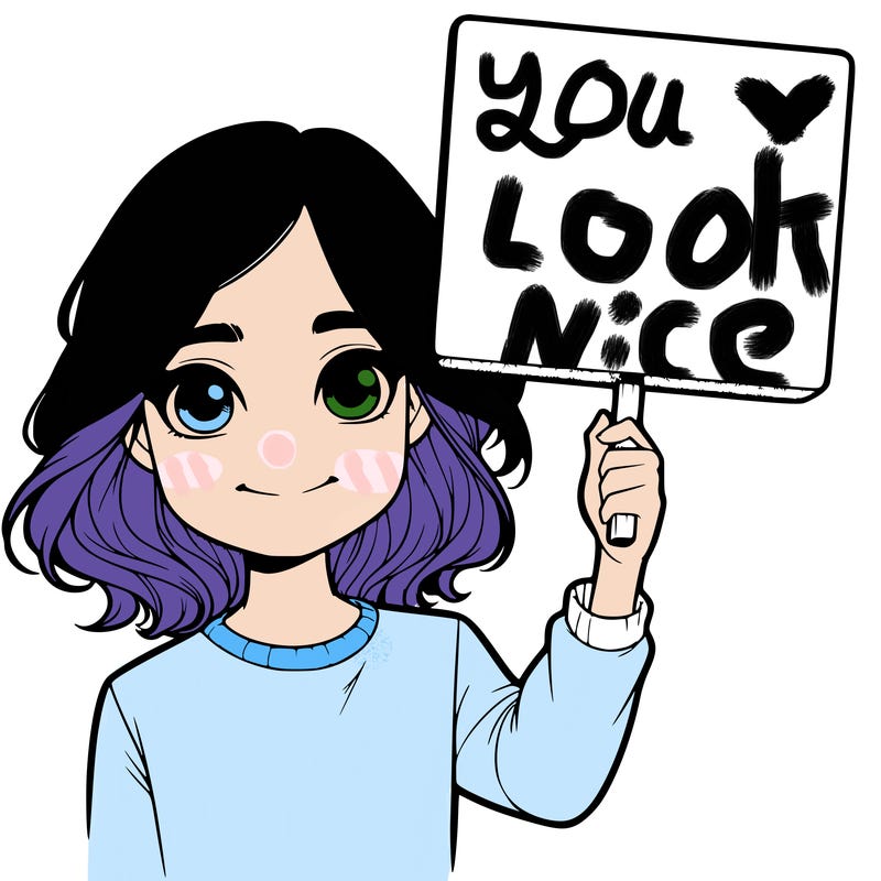 realistic girl holding up a sign