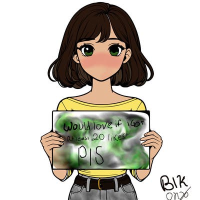 realistic pretty girl holding blank sign