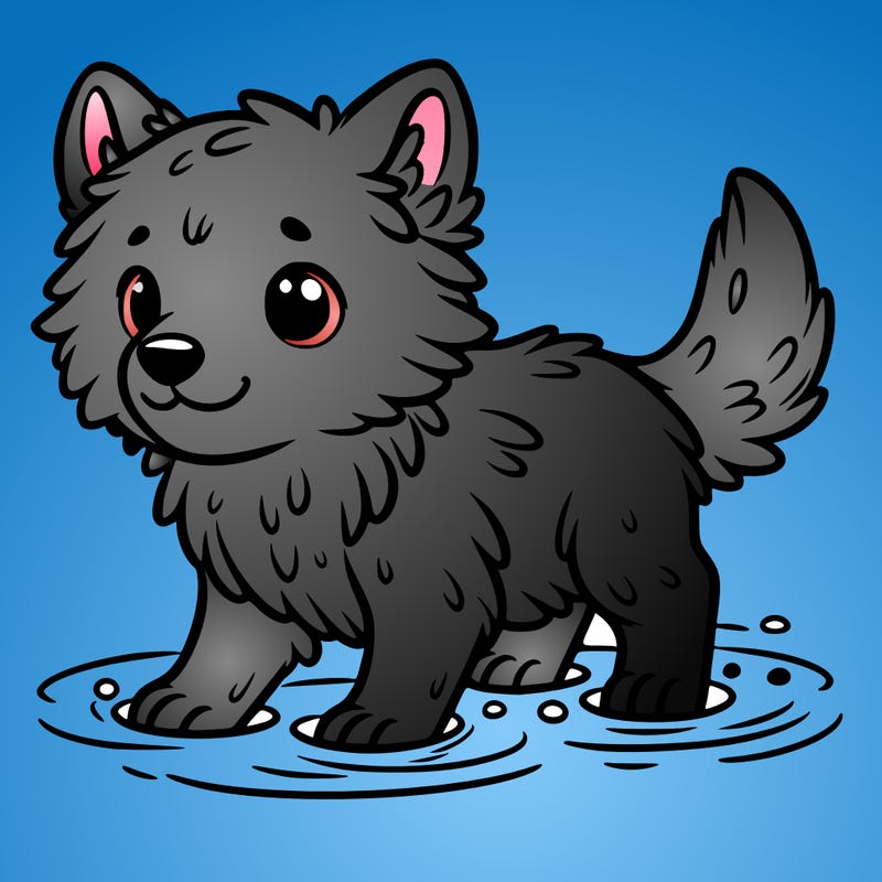 water wolf cub