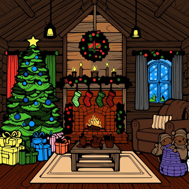 christmas house interior
