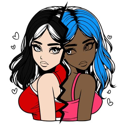 realistic girl split