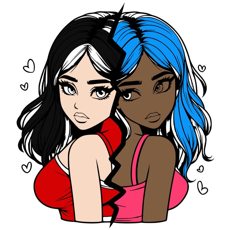 realistic girl split