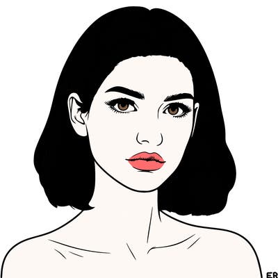 realistic portrait of woman