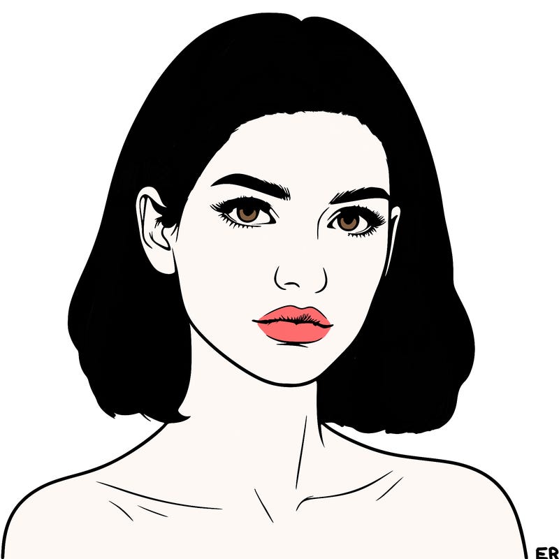 realistic portrait of woman