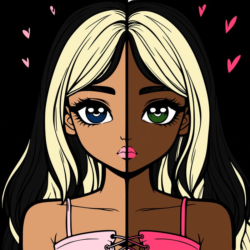 realistic girl split