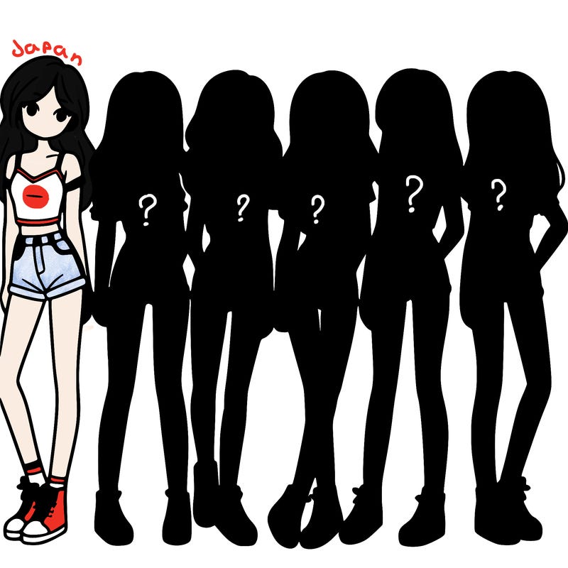 a group of girls wearing crop tops and shorts