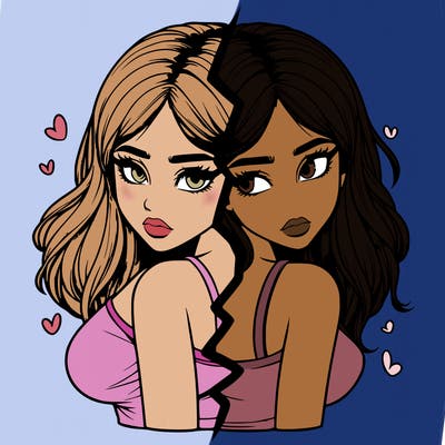 realistic girl split