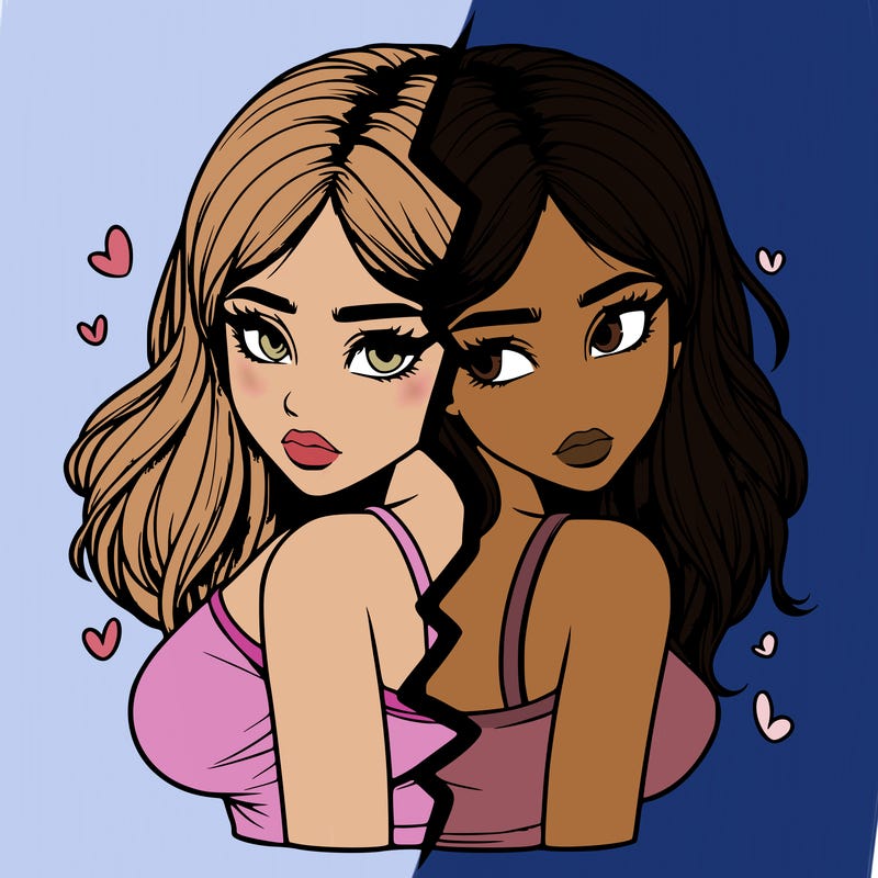 realistic girl split