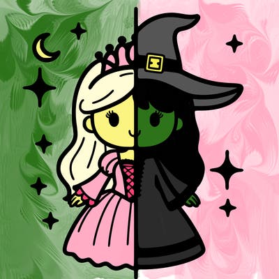 split princess and witch