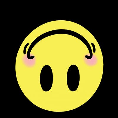upside down smiley face