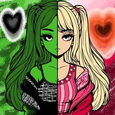 realistic girl split