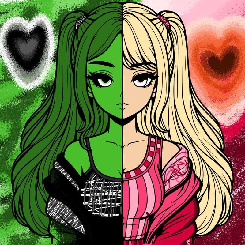 realistic girl split