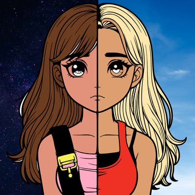 realistic girl split