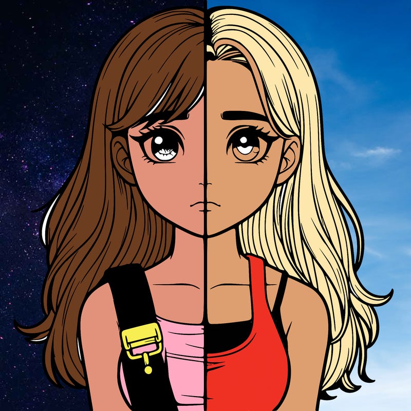 realistic girl split