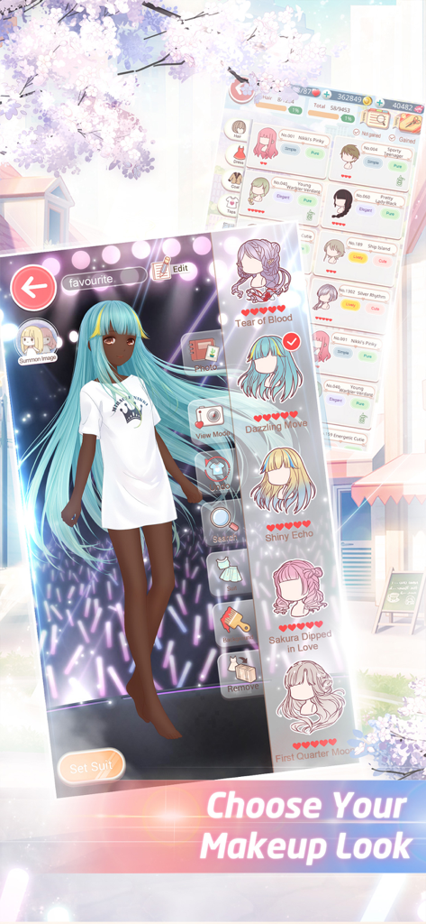 Customizing a character's hairstyle and look in the Love Nikki mobile game
