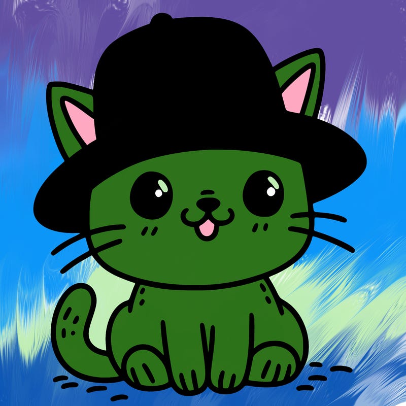 cat with a red hat