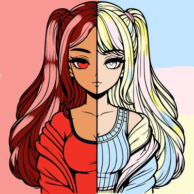 realistic girl split