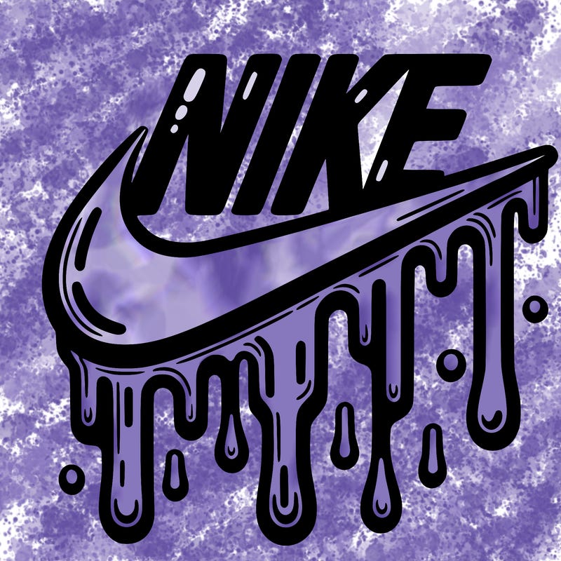 dripping nike logo