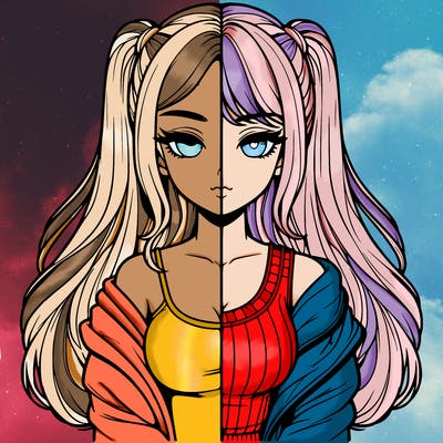 realistic girl split