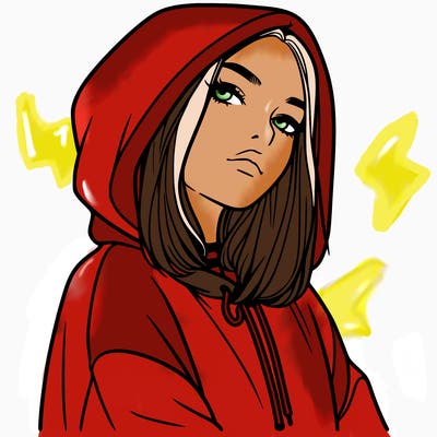 a realistic girl in a hoodie