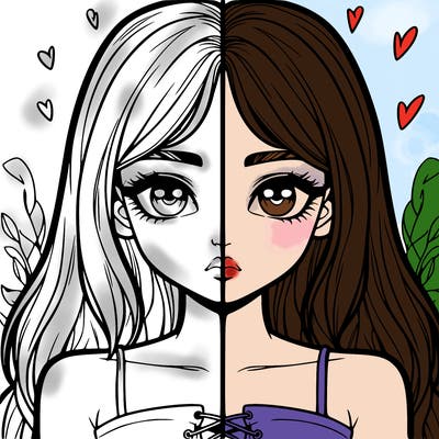 realistic girl split