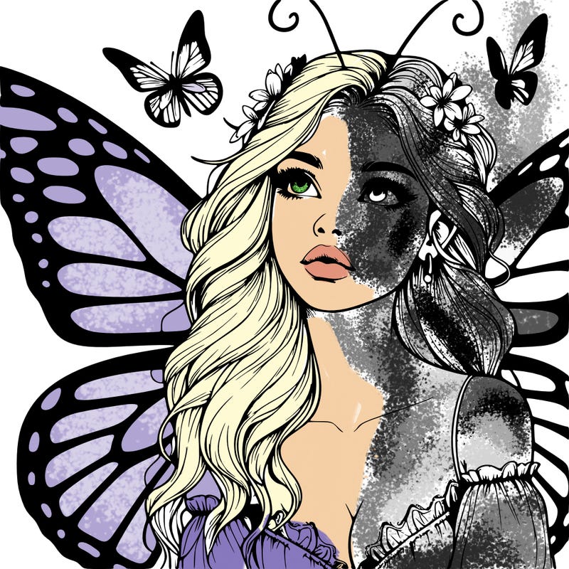 butterfly fairy realistic girl