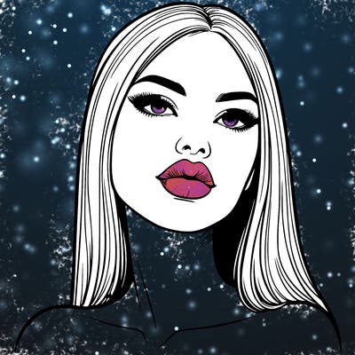 realistic woman with full lips