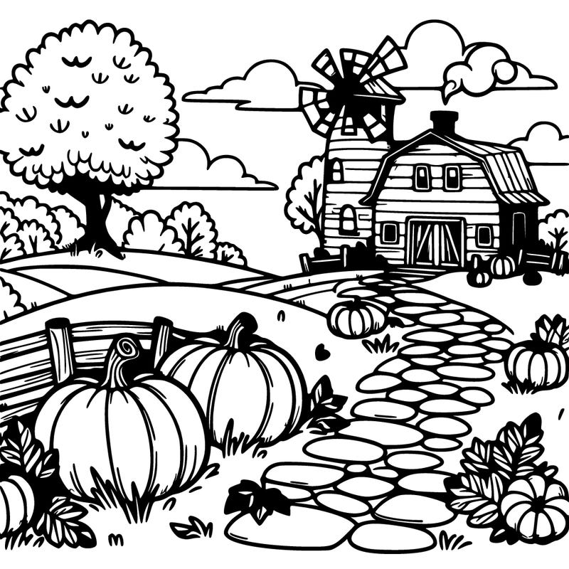 pumpkin fall scenery