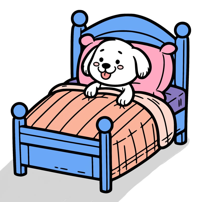 dog in bed