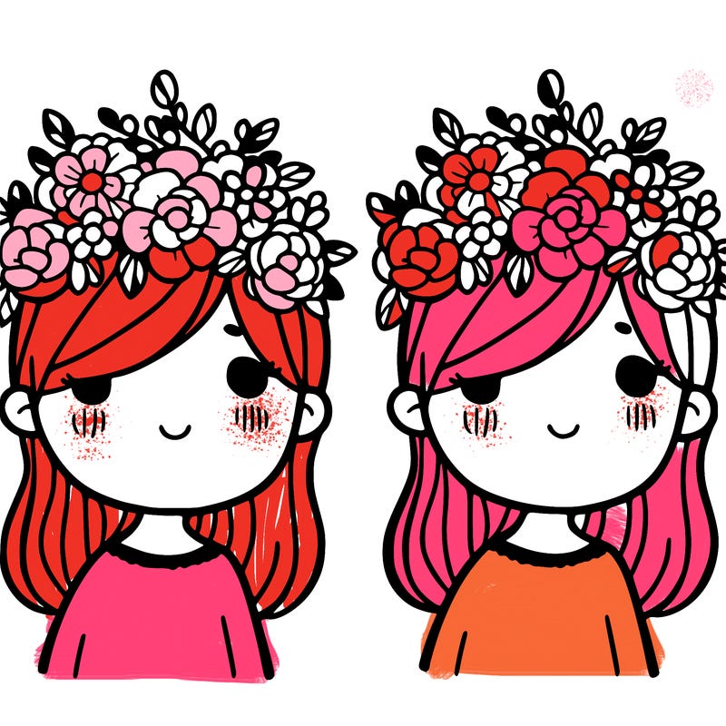 girl with flowers crown